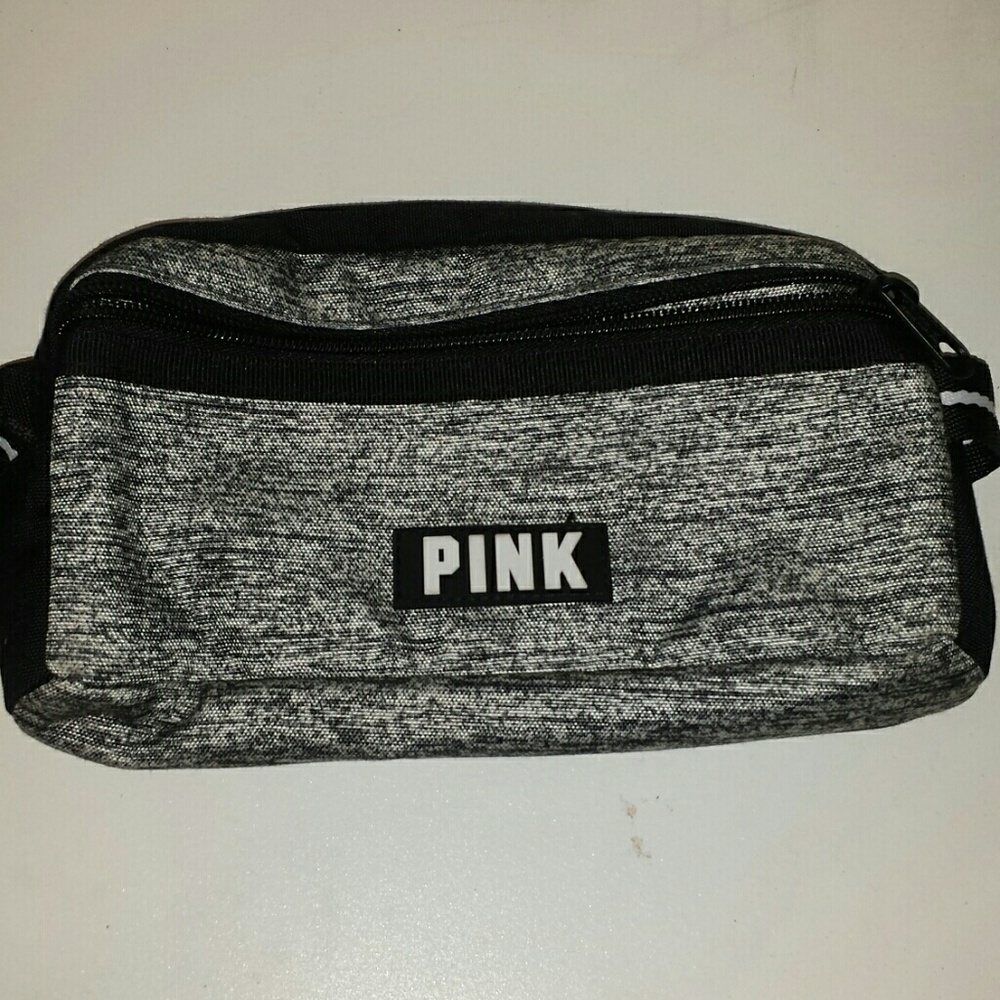 Victorias secret pink black and white travel bag